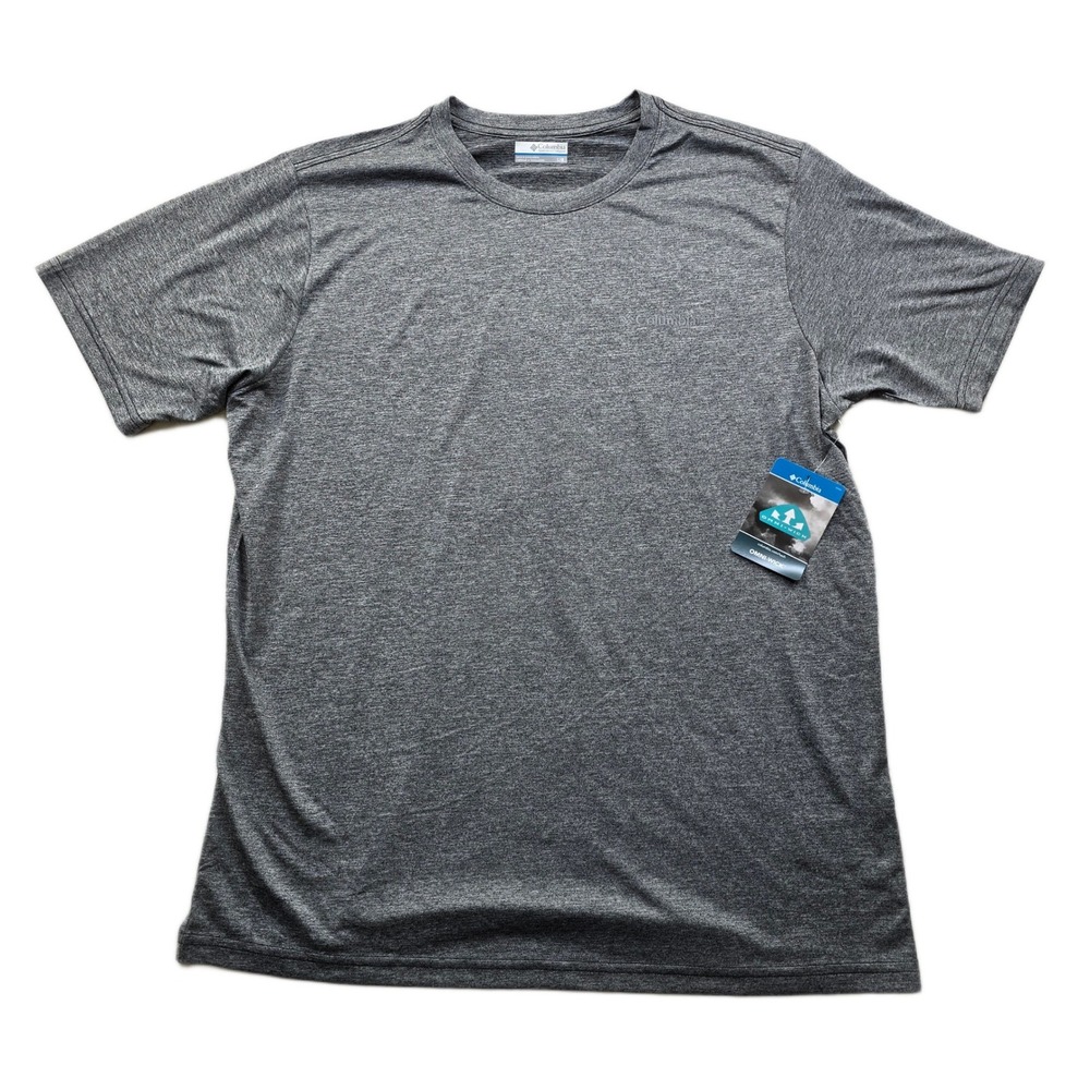 Columbia Hike Crew Shirt Mens Large Gray Heather Omni-Wick Performance NEW